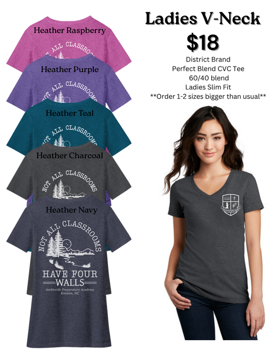 Ambleside Ladies V-Neck Short Sleeve Tee Shirt - (PRE-ORDER)