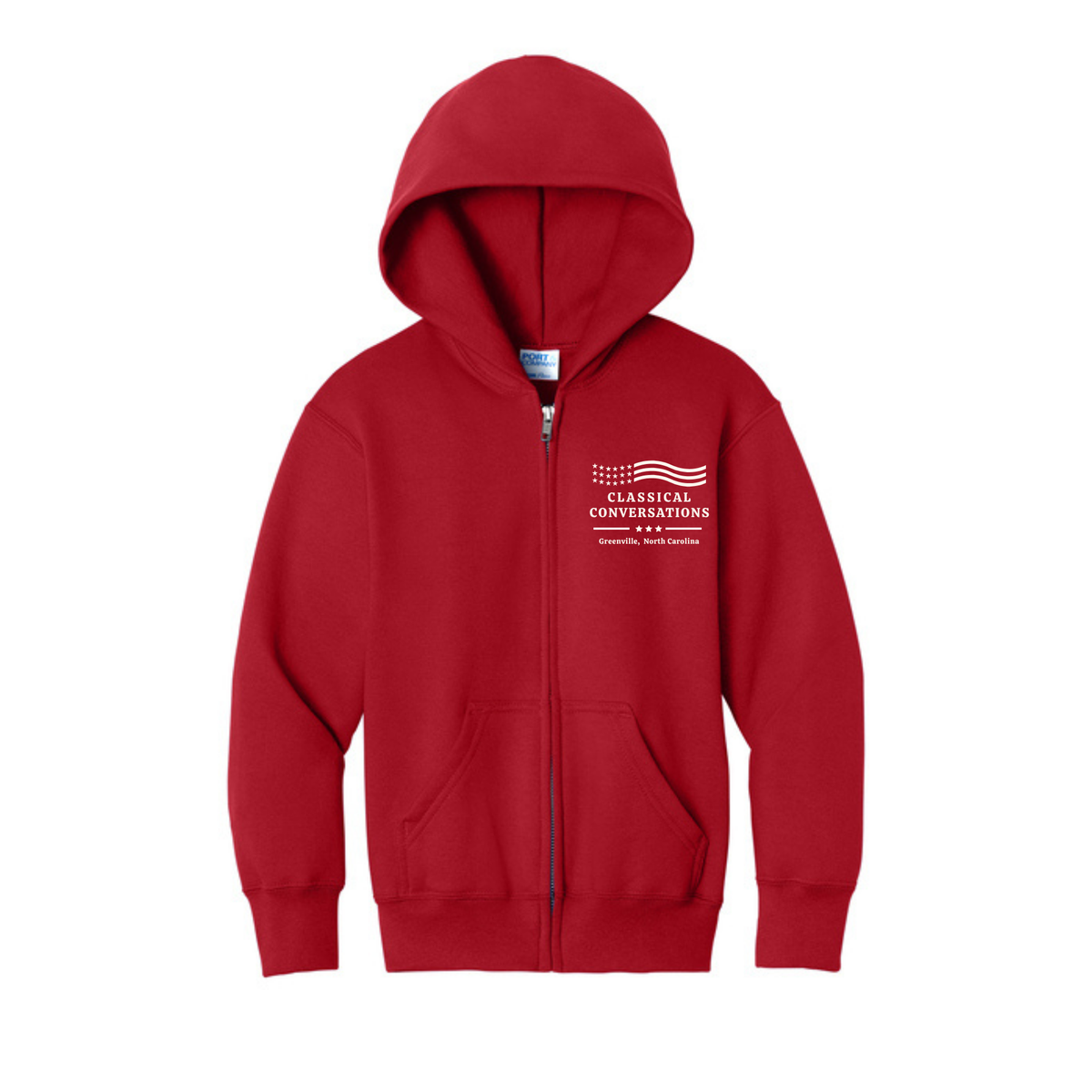 Greenville Classical Conversations YOUTH ZIP FRONT Hoodie (PRE-ORDER)