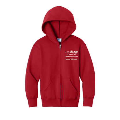 Greenville Classical Conversations YOUTH ZIP FRONT Hoodie (PRE-ORDER)