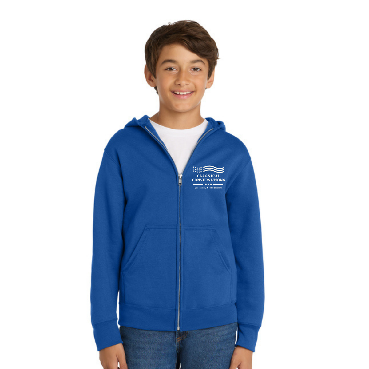 Greenville Classical Conversations YOUTH ZIP FRONT Hoodie (PRE-ORDER)