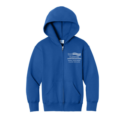 Greenville Classical Conversations YOUTH ZIP FRONT Hoodie (PRE-ORDER)