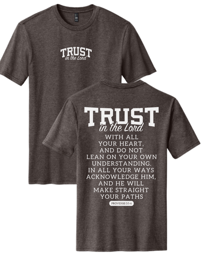 “TRUST” Proverbs 3:5-6 Tee — Fundraiser for Jillian’s Mission Trip (PRE-ORDER)