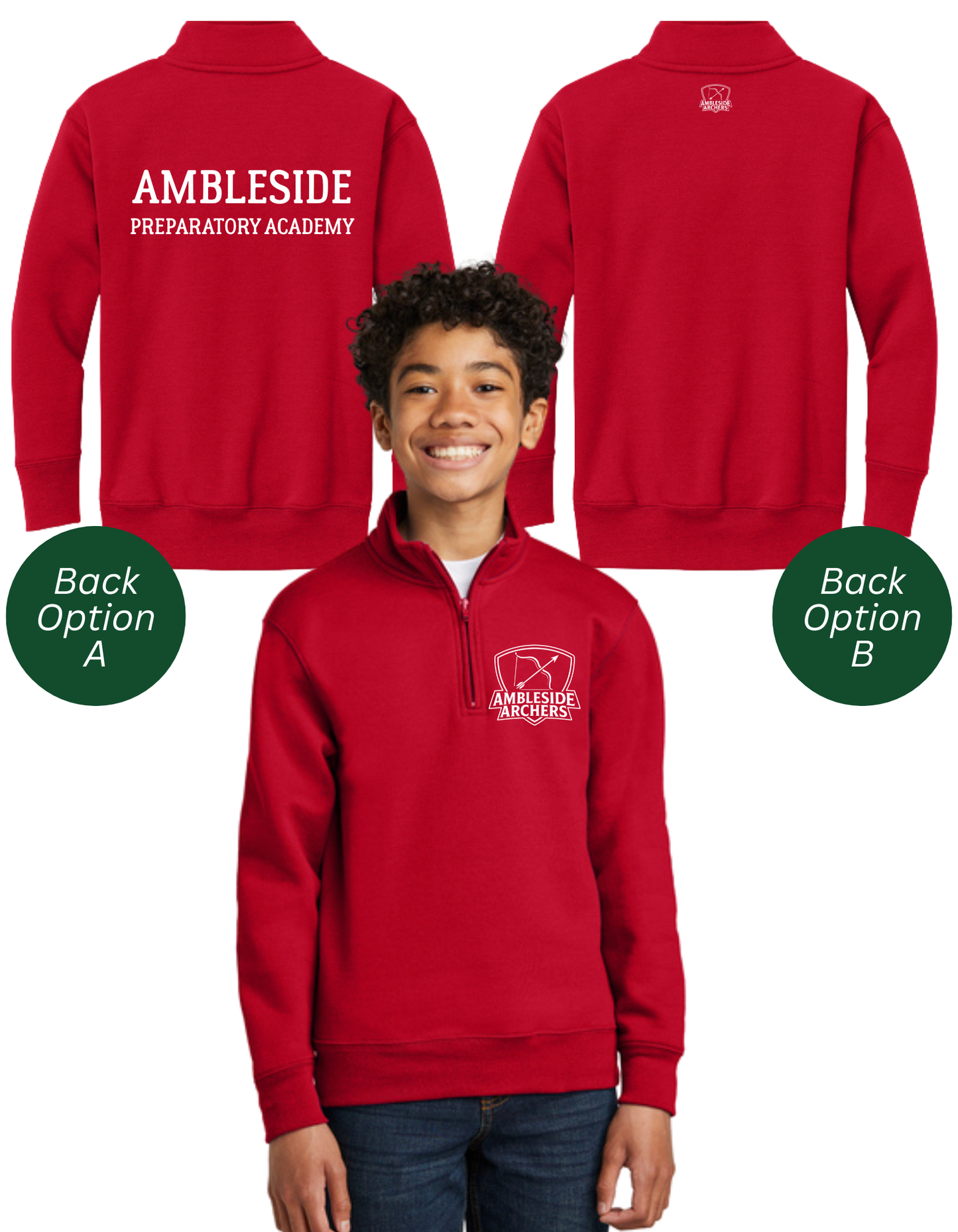 Ambleside YOUTH 1/4 Zip Sweatshirt - (PRE-ORDER)