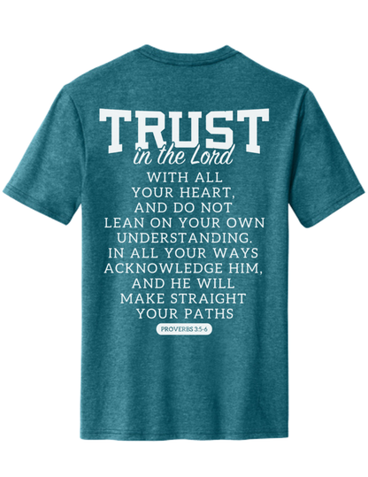 “TRUST” Proverbs 3:5-6 Tee — Fundraiser for Jillian’s Mission Trip (PRE-ORDER)