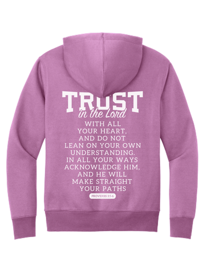 “TRUST” Proverbs 3:5-6 Hoodie — Fundraiser for Jillian’s Mission Trip (PRE-ORDER)