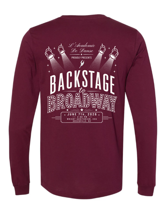 LADD - ADULT - 2026 "Backstage to Broadway" Recital LONG SLEEVE Tee (PRE-ORDER)