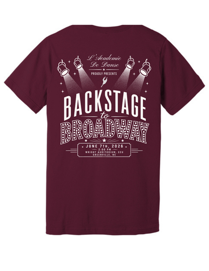 LADD - YOUTH  - 2026 "Backstage to Broadway" Recital Tee (PRE-ORDER)