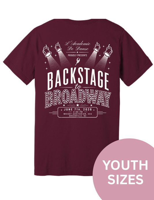 LADD - YOUTH  - 2026 "Backstage to Broadway" Recital Tee (PRE-ORDER)