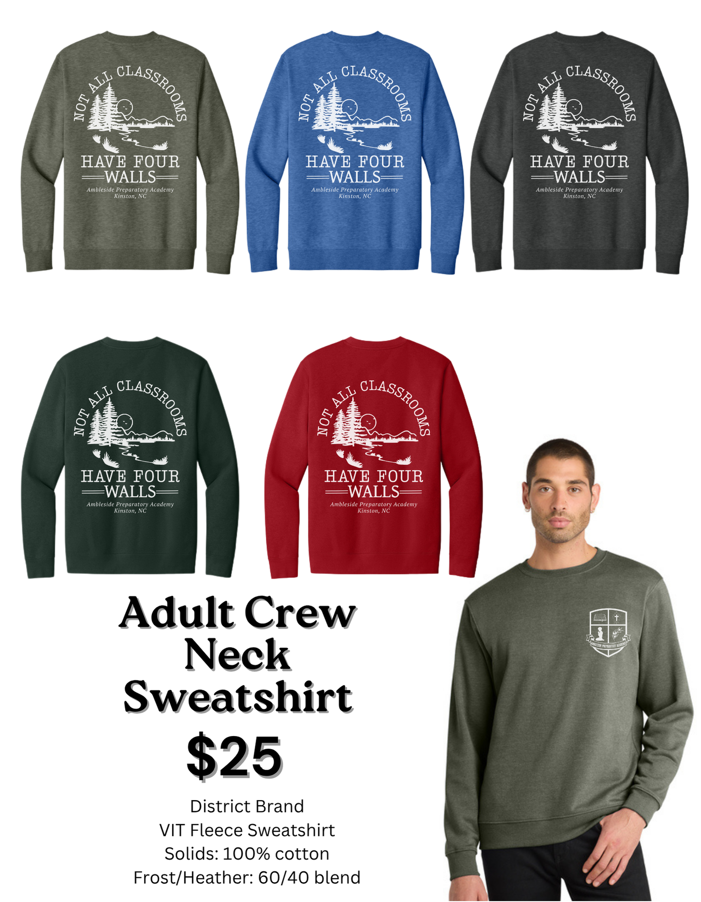 Ambleside Adult Crew Neck Sweatshirt - (PRE-ORDER)