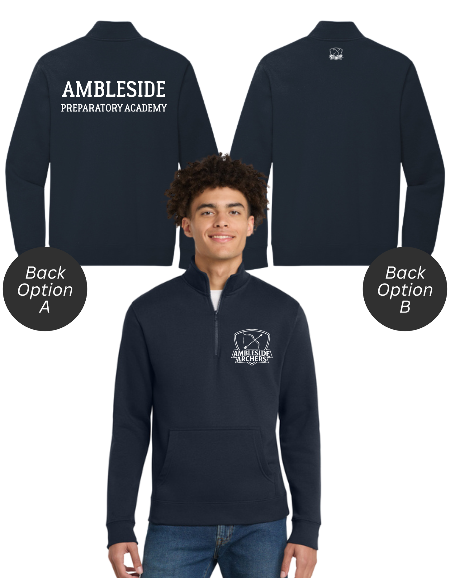 Ambleside Adult 1/4 Zip Sweatshirt - (PRE-ORDER)