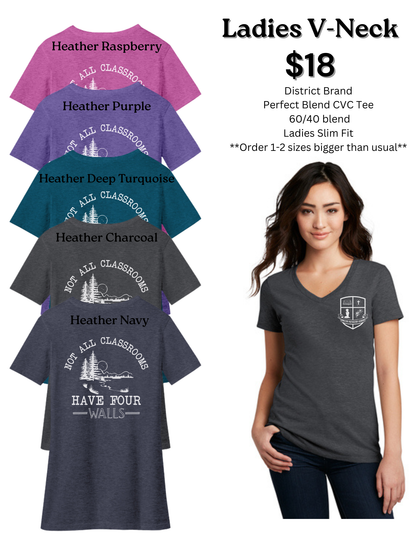 Ambleside Ladies V-Neck Short Sleeve Tee Shirt - (PRE-ORDER)