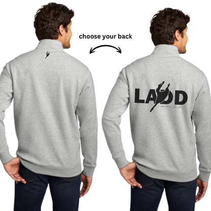 LADD - ADULT - Dads and Dudes - 1/4 Zip Light Heather Grey (PRE-ORDER)
