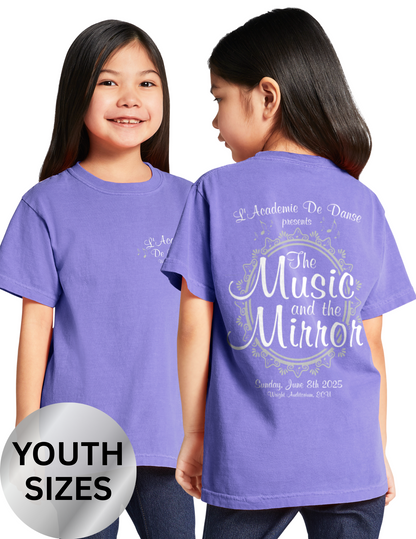 LADD - YOUTH  - 2025 "The Music and the Mirror" Recital Tee (IN STOCK-CLEARANCE)