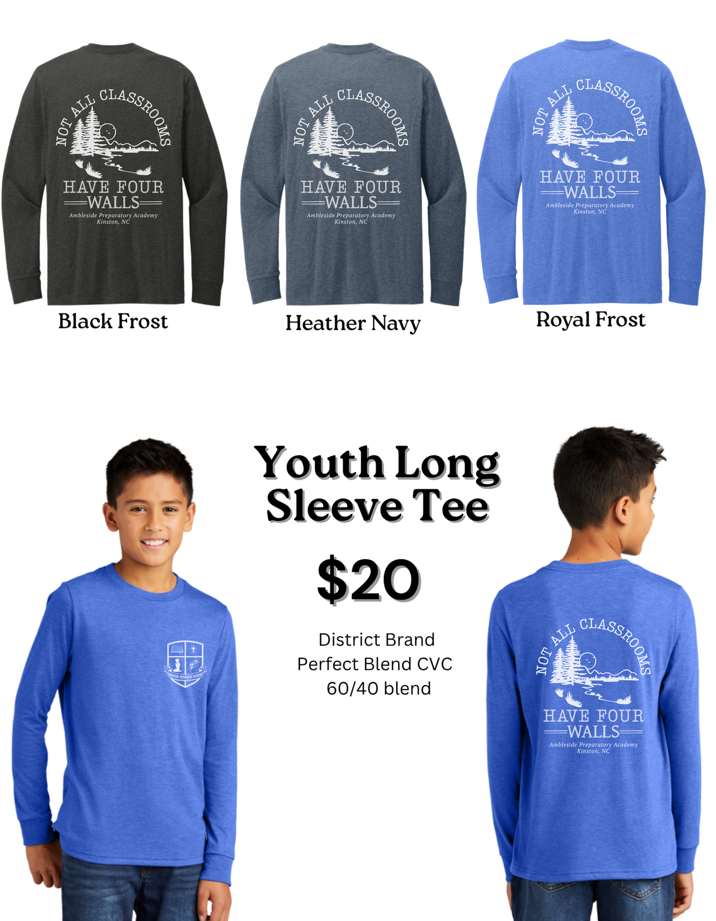 Ambleside Youth Long Sleeve Tee Shirt - (PRE-ORDER)